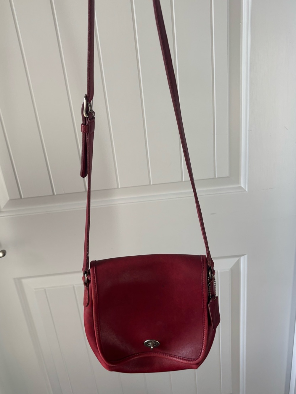 Coach vintage legacy red crossbody purse 9076